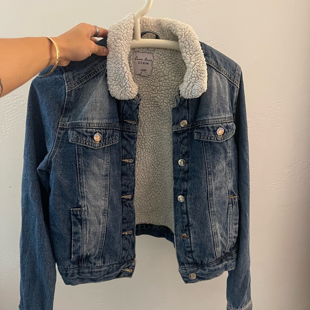 Fleece-lined denim jacket